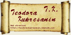 Teodora Kuprešanin vizit kartica